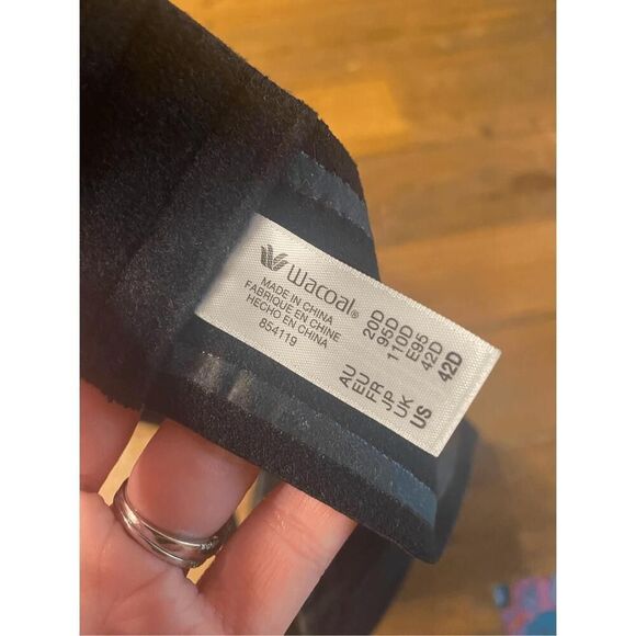 Wacoal 42D red carpet strapless underwire bra black convertible - Picture 3 of 7